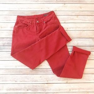 Final Price: Jag Jeans Midrise Slim Leg Red Jeans Size 6